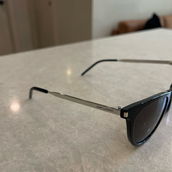 SAINT LAURENT SL510 001 54mm Cat Eye Sunglasses in Black - Picture 6 of 12